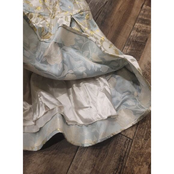 Gold and blue princess B. darlin prom formal dress 11/12 - Picture 6 of 6